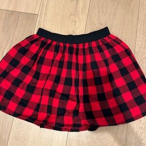black and red checkered skirt size small girls WORN ONCE PERFECT CONDITION